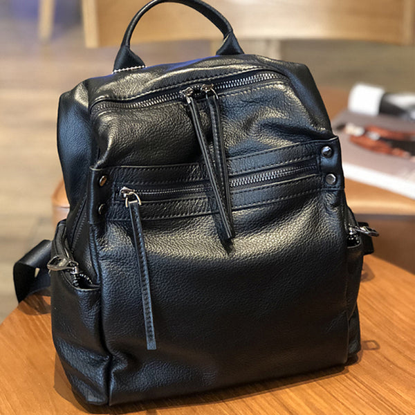 best everyday carry leather backpack Women's Genuine Leather Backpacks, Best Leather Women's Backpack for School, Full Grain Leather Backpack for Women