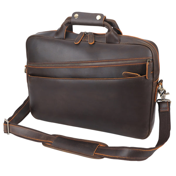 Full Grain Leather Attache Leather Messenger Bag Classic Leather