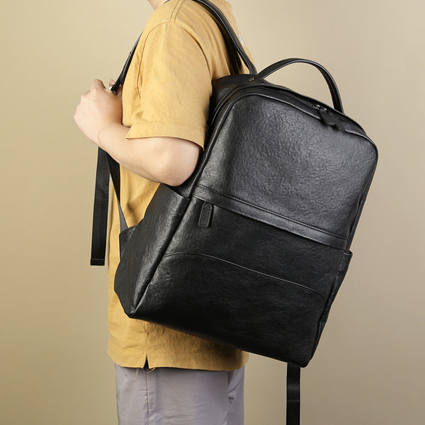 buy mens black leather backpack Full Grain Men's Leather Backpack Handmade Travel Backpack Flat Method Feeder Set seasonal chargers and other daily Model:EC166MHF1C - EC2.5 6'6 MH Fast BC Combo