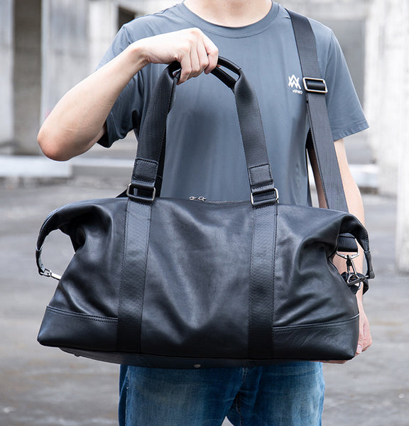 bag travel for men Full Grain Leather Gym Bag Mens Leather Duffle Bag Travel Bag Leather – RockCow Leather Studio