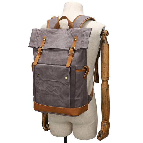 best canvas laptop backpacks Mactso Travel Backpack for Men Women, Business Work Rucksack College School Computer Bag Fits 15.6 Inch Notebook,Bookbag with USB Charging Port (Black, 15.6 Inch) : Electronics inspired vintage style with modern functionality 25L Traveler Canvas Backpack