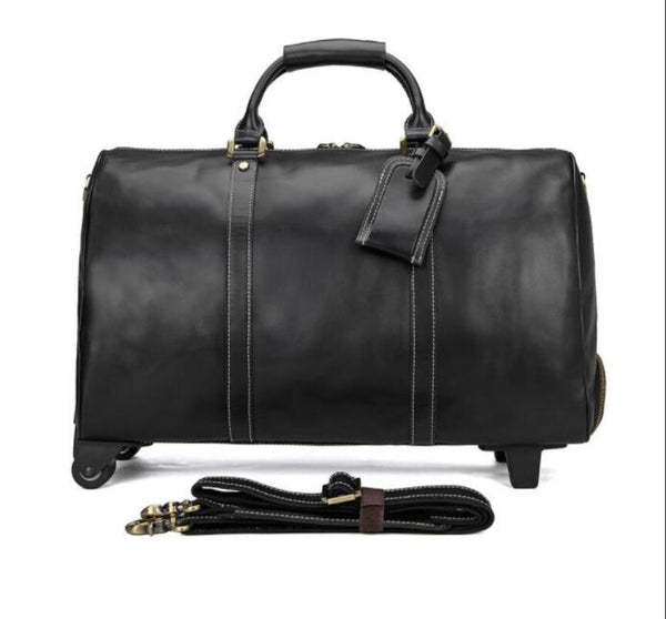 Handmade Extra Large Vintage Full Grain Leather Travel Bag, Duffle Bag, Holdall Luggage Bag 12026