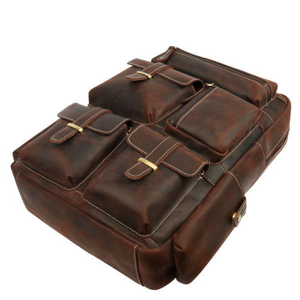 branded leather backpacks for men Handmade Mens Leather Backpack, Vintage Backpacks for Men, Designer Ba – RockCow Leather Studio