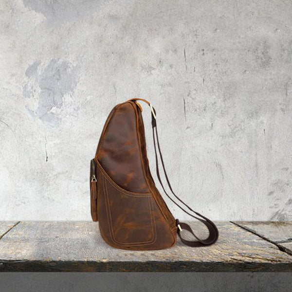Full Grain Leather Sling Bag / Chest Bag / Leather Sling Bag