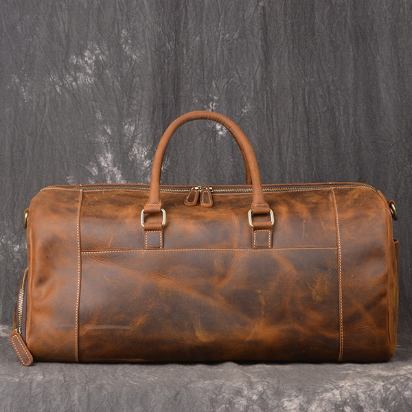 Distressed Leather Duffel Bag / Travel Bag- The Signature