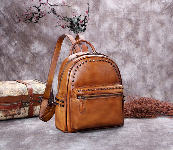 25 vintage leather backpack for women Vintage Full Grain Leather Backpack, Women Backpack Purse – RockCow Leather Studio
