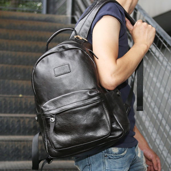 campus coach backpack men Full Grain Leather Men Travel Backpack Retro Laptop Backpack School Ba – RockCow Leather Studio