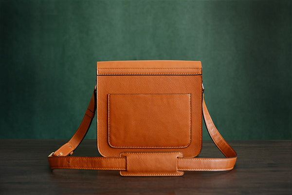 Custom Handmade Italian Vegetable Tanned Leather Satchel, Messenger Bag,  Shoulder Bag, Men Bag D003