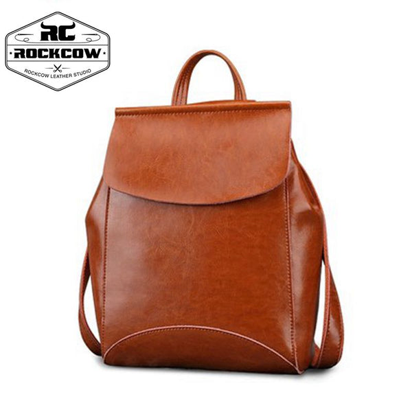 Vintage Leather College Backpack, Shoulder Bag, Fashion  display picture 1
