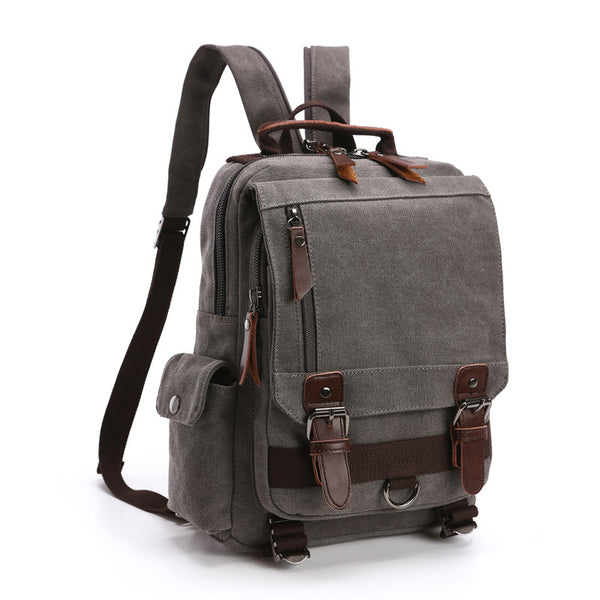 Canvas Travel Backpack Casual Canvas Backpack Stylish Unisex School Backpack Green