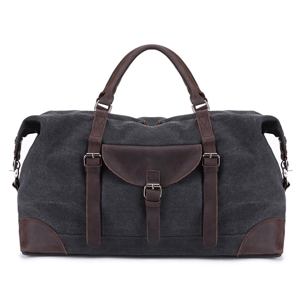 Canvas Travel Bag Canvas And Full Grain Leather Duffle Bag Leather With Canvas Weekender Bag