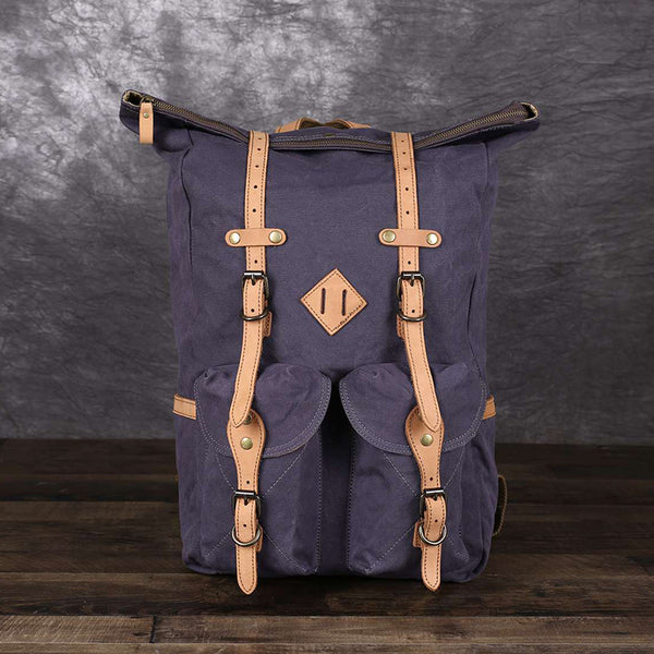 Canvas Men Travel Backpack Laptop Backpack Large Capacity School Backp RockCow Leather Studio Canvas Men Travel Backpack Laptop Backpack Large Capacity School Backp RockCow Leather Studio