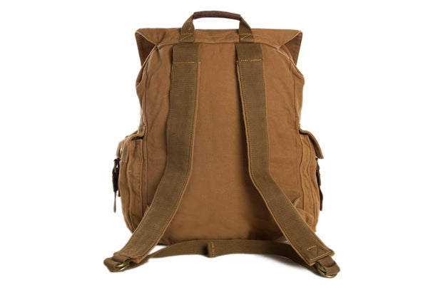 canvas leather backpack wholesale Wholesale High Quality Canvas Backpack, Shoulder Backpack, Canvas Leat – RockCow Leather Studio