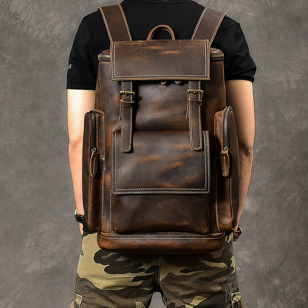 New Design Crazy Horse PU Leather Men's Wallet Fashion Men Clutch Bags  Business Large Capacity Long