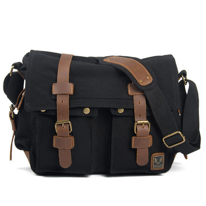 DSLR Camera Bag Canvas With Leather Messenger Bag Camera Shoulder Bag Satchel Bag MC2138
