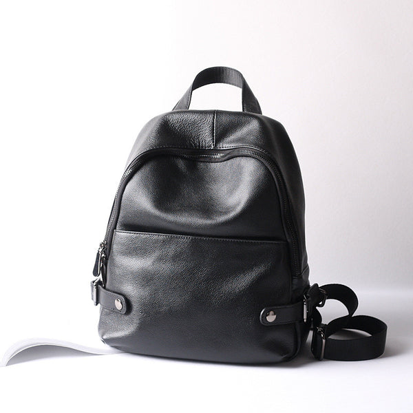 casual purse fashion school leather backpack Women Leather Backpack Purse, Black Leather Backpack, Casual Backpack –  RockCow Leather Studio