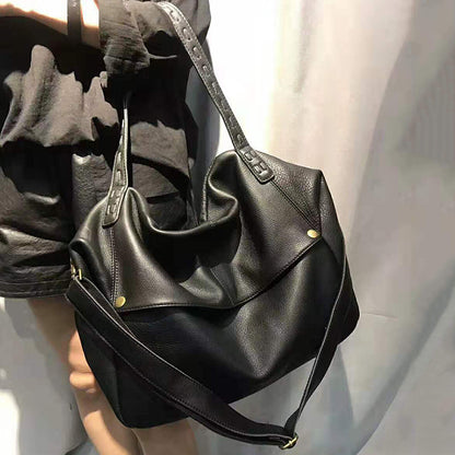 Full Grain Leather Shoulder Bag Women Leather Handbag Large Leather Crossbody Bag T80323