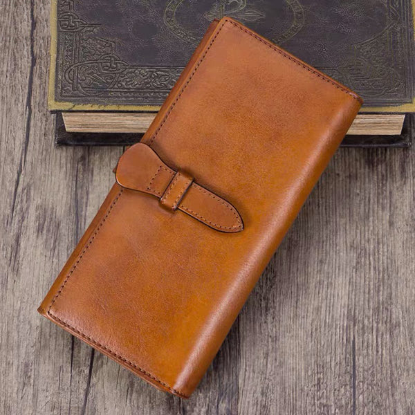 orange leather wallet