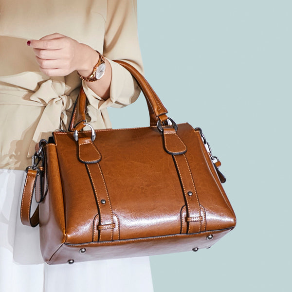 Women's Backpack, Top Grain Leather Handbag, Soft Leather Shoulder Bag SD438