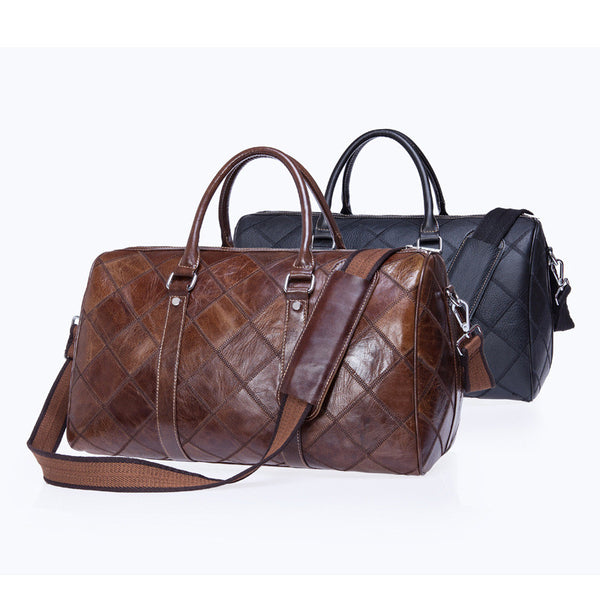 Handmade Top Grain Leather Travel Bag, Luggage Bag - ROCKCOWLEATHERSTUDIO