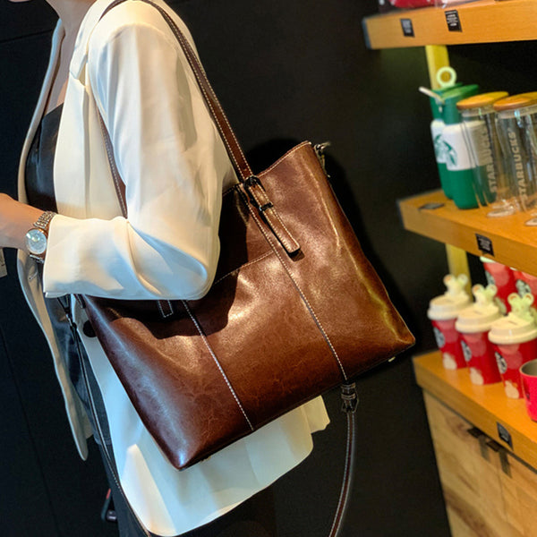 Genuine Leather Tote Bag Leather Purse Office Bag Leather 