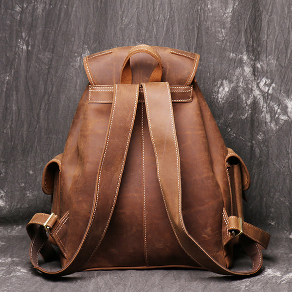 cute vintage leather backpacks Vintage Leather Backpack College Backpacks School Backpack