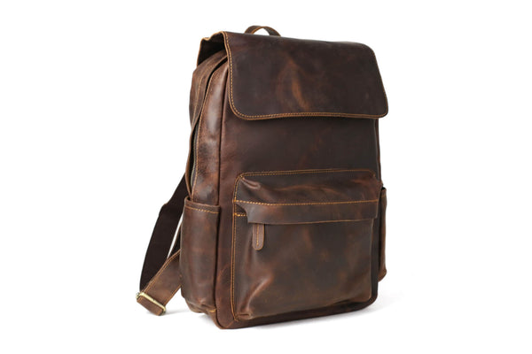 buy leather backpack nz Bobbie 15" at Gusti-Leather Gusti Leder book bag or travel companion on long journeys. Large Unisex Leather Backpack -