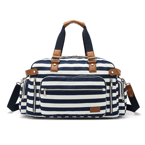 Canvas Travel Bag Waterproof Canvas Leather Gym Bag Women Duffle Bags –  ROCKCOWLEATHERSTUDIO