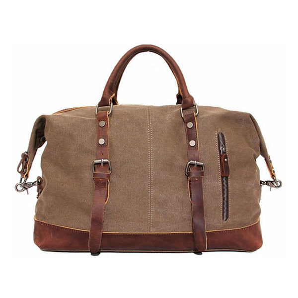 buy travel bags for men RockCow Canvas Duffle Bag, Mens Travel Bag, Gym Bags for Men