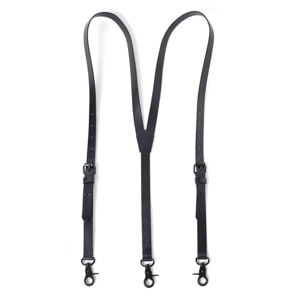 Handmade Mens Leather Suspenders, Wedding Suspenders for Groomsman with Hook Clips Reddish Brown / Body Height(150-175cm)