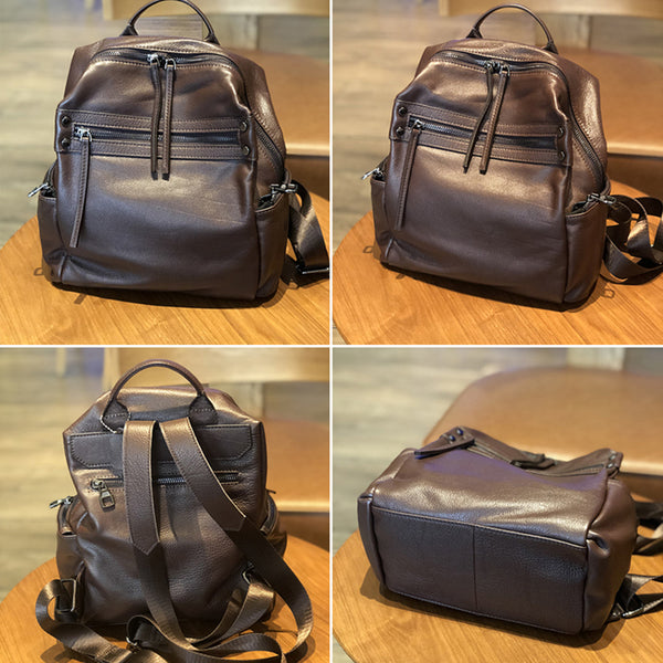 best women leather backpack Women's Genuine Leather Backpacks, Best Leather Women's Backpack for School, Full Grain Leather Backpack for Women Black