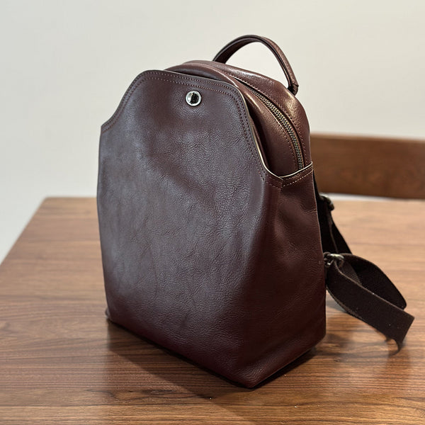 best women mini backpack Full Grain Leather Women Backpack, Genuine Leather Mini Backpack, Best – RockCow Leather Studio