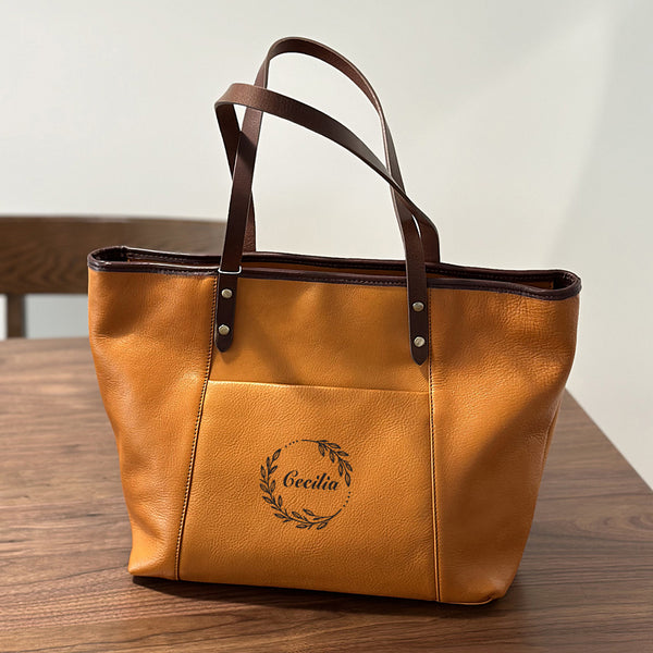 Grand sac fourre-tout en cuir, sac de voyage en cuir pour femmes, sac à bandoulière en cuir pleine fleur pour le travail