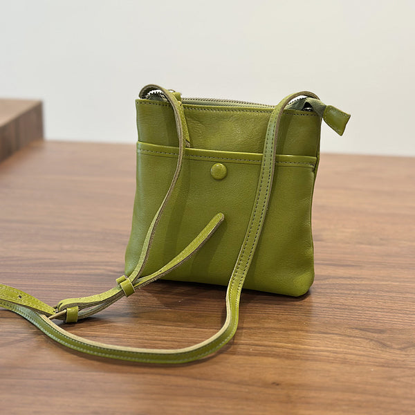 Leather Crossbody Phone Bag，Retro Mini Genuine leather Women's Bag