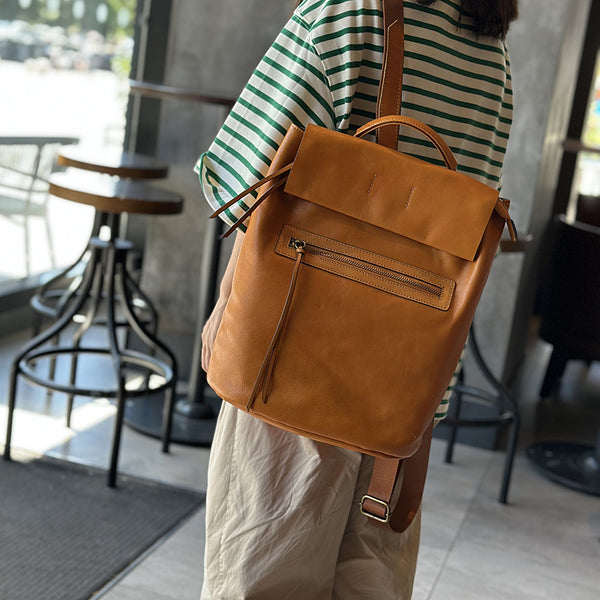 best leather backpack women Handmade Leather Backpack for Women, Ladies Genuine Leather Backpack, –  RockCow Leather Studio