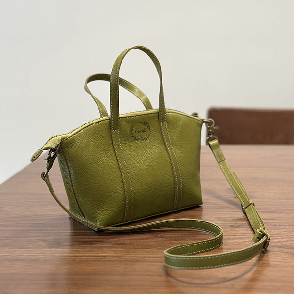 Sac à main en cuir pleine fleur avec poignée, sacs bandoulière en cuir pour femmes, petit sac porté épaule en cuir