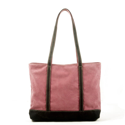 Flash Sale Canvas Leather Shoulder Handbag Unisex Canvas Everyday Tote Stylish Shopping Bag