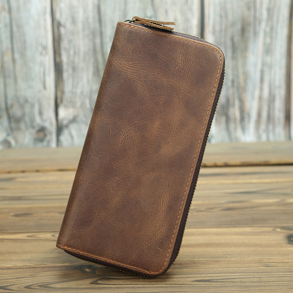 Custom Wholesale Full Grain Leather Wallet, Men Long Wallet, Money Purse Card Holders B-200