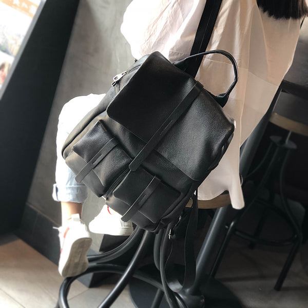 best women's leather laptop backpack Women Full Grain Leather Backpack , Leather Laptop Backpack Purse, Cit – RockCow Leather Studio