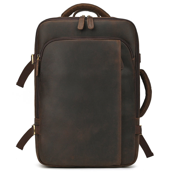 Full Grain Leather Travel Backpack Mens Large Leather Backpack Laptop β RockCow Leather Studio