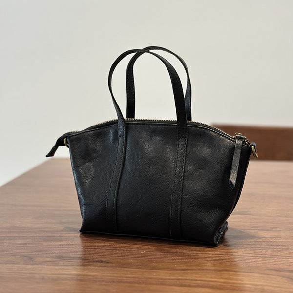 Sac à main en cuir pleine fleur avec poignée, sacs bandoulière en cuir pour femmes, petit sac porté épaule en cuir
