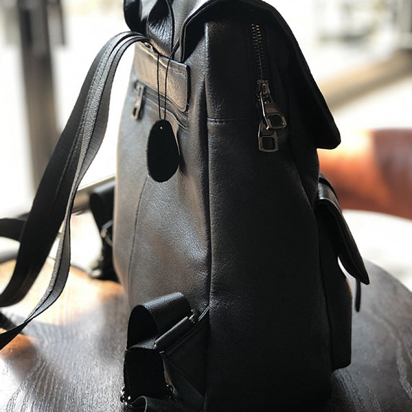 best leather backpack purse for laptop Women Full Grain Leather Backpack , Leather Laptop Backpack Purse, Cit –  RockCow Leather Studio