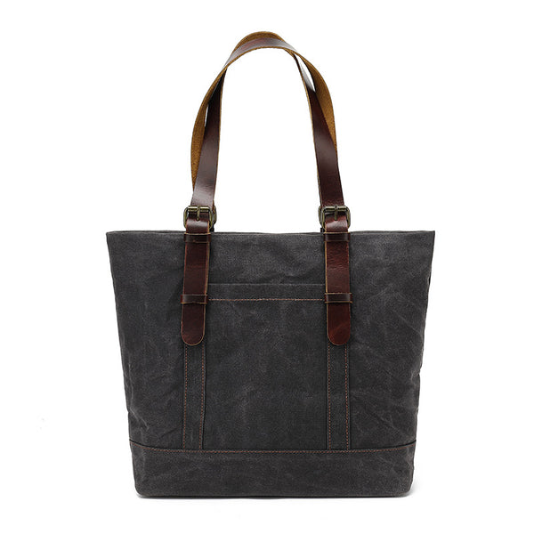 Sac fourre-tout en toile de coton, sac à bandoulière imperméable, sac porté croisé, grand sac fourre-tout pour le bureau, l'école et l'université