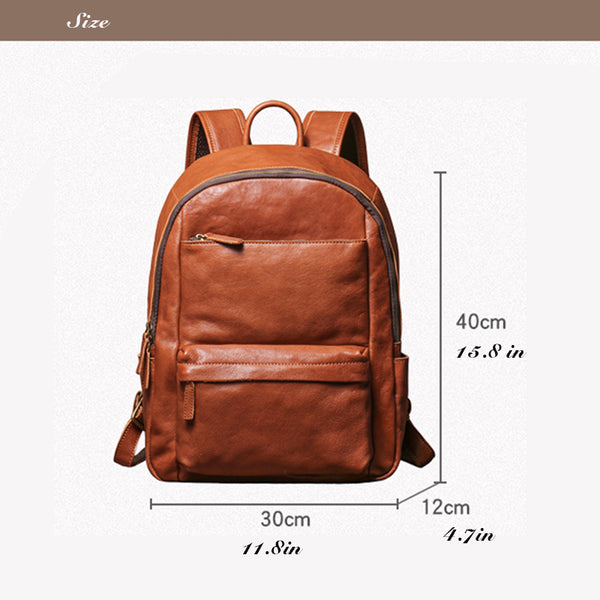 designer leather backpacks online Designer Laptop Backpack for Men Full Grain Leather Backpack for Work Brown