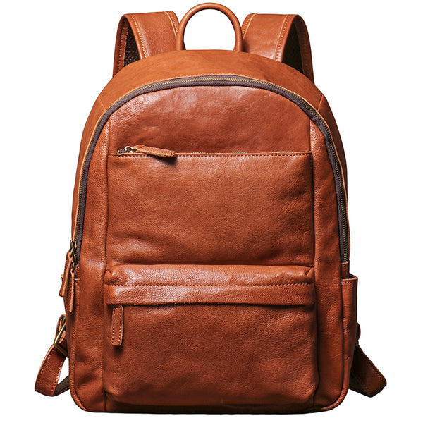 Designer Laptop Backpack for Men Full Grain Leather Backpack for Work –  RockCow Leather Studio
