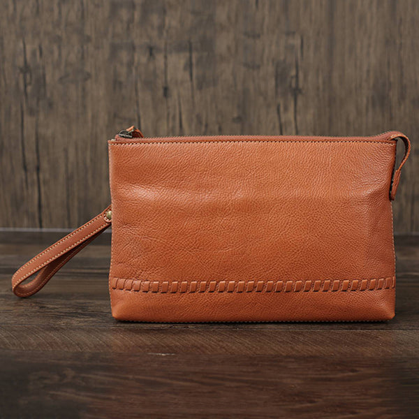 Flash Sale Full Grain Leather Clutch Handmade Vintage Wrist Bag Bag Leather Handbag