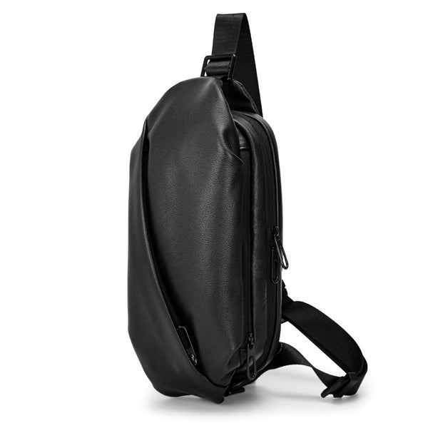 Full Grain Leather Crossbody Bag Handmade Leather Sling Bag With Adjustable Shoulder Strap Mens Chest Bag Shoulder Bag