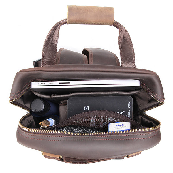 best camera backpack 15 laptop Vintage Leather Backpack Full Grain Crazy Horse Leather Travel Backpack Large Laptop Backpack Retro Rucksack