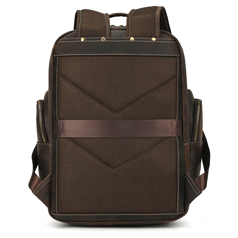 Full Grain Leather Travel Bag Large Leather Backpack For Men