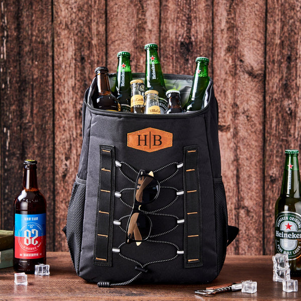 best cooler backpack for hiking Personalized Groomsmen Cooler Backpack, Custom Lunch Cooler Bag, Golf – RockCow Leather Studio